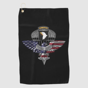 Serviette De Golf Division aéroportée 101 personnalisée Eagle