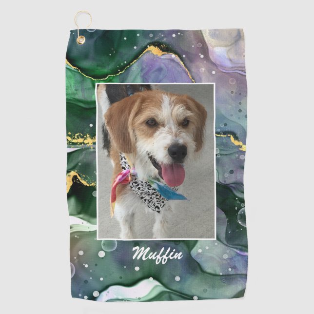 Serviette De Golf do-it-yourself Photo et nom de l'animal de compagn (Devant)
