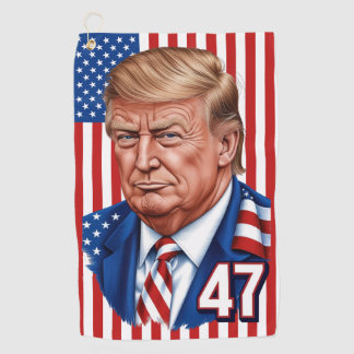 Serviette De Golf Donald Trump 2024 Président 47 Lauréat - USA