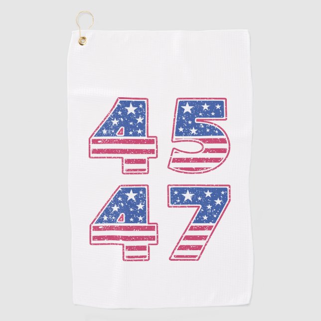 Serviette De Golf Donald Trump 45-47 (Devant)