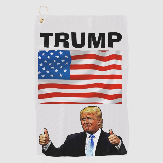 SERVIETTE DE GOLF DONALD TRUMP GOLF TOWEL PATRIOTIC (Devant)