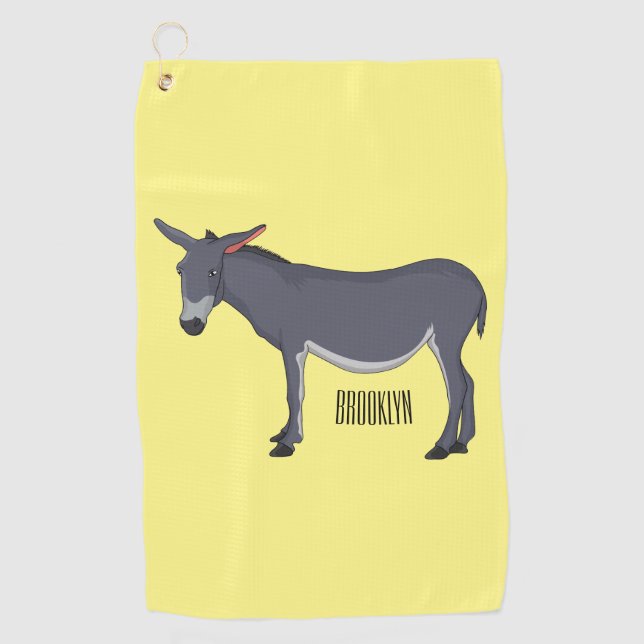 Serviette De Golf Donkey cartoon (Devant)