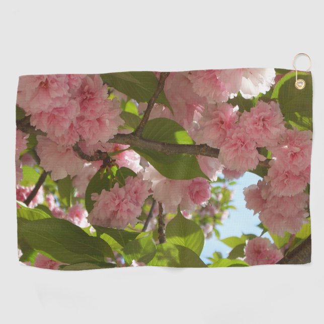 Serviette De Golf Double floraison cerisier III printemps fleuri (Horizontal)