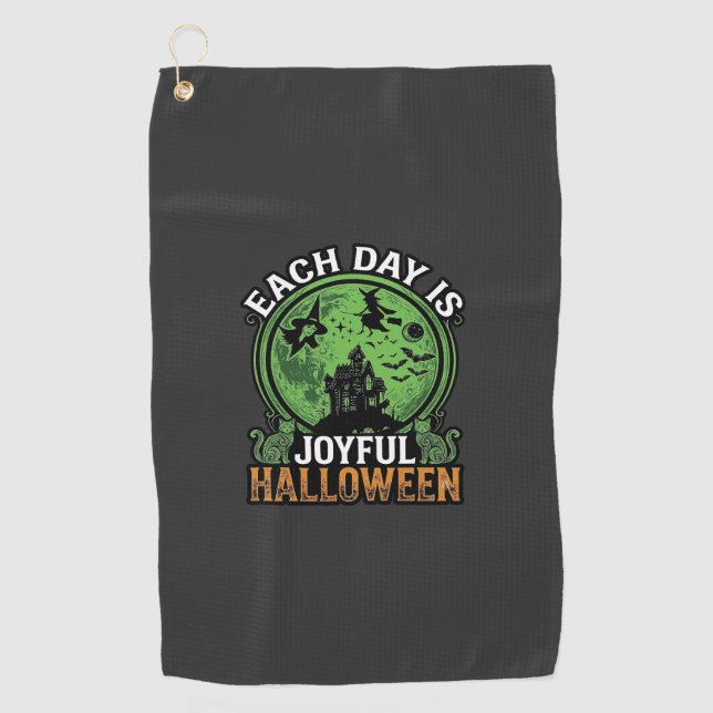 Serviette De Golf Double Toil Trouble Sorcière Citrouille Halloween  (Devant)