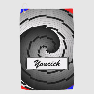 Serviette De Golf Double Yin Yang Spiral par Kenneth Yoncich