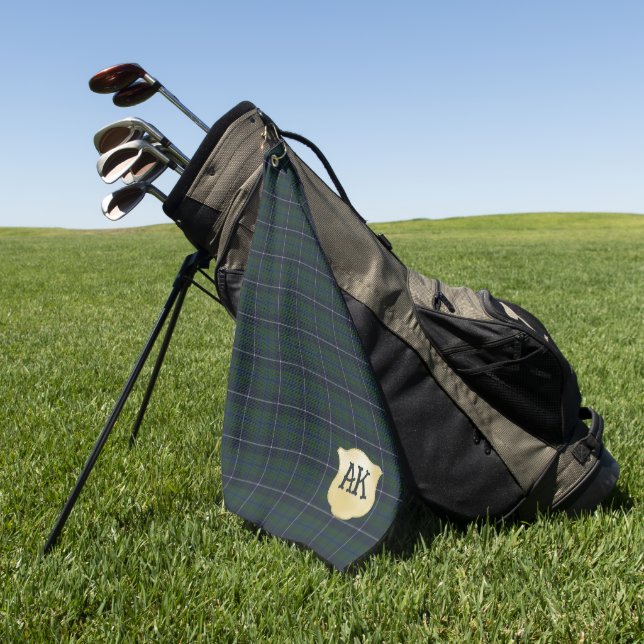 Serviette De Golf Douglas Modern Original Tartan écossais (Vert)