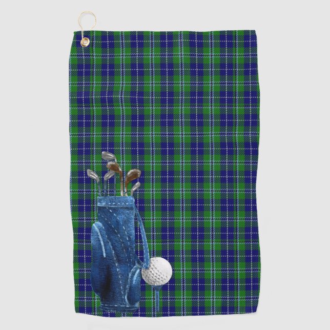 Serviette de golf Douglas Tartan Plaid (Devant)