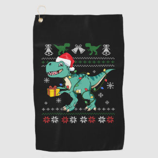 Serviette De Golf Doux de Noël moche Dinosaur Garçons Enfants Pyjama