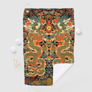 Serviette De Golf Dragon asiatique chinois Art coloré