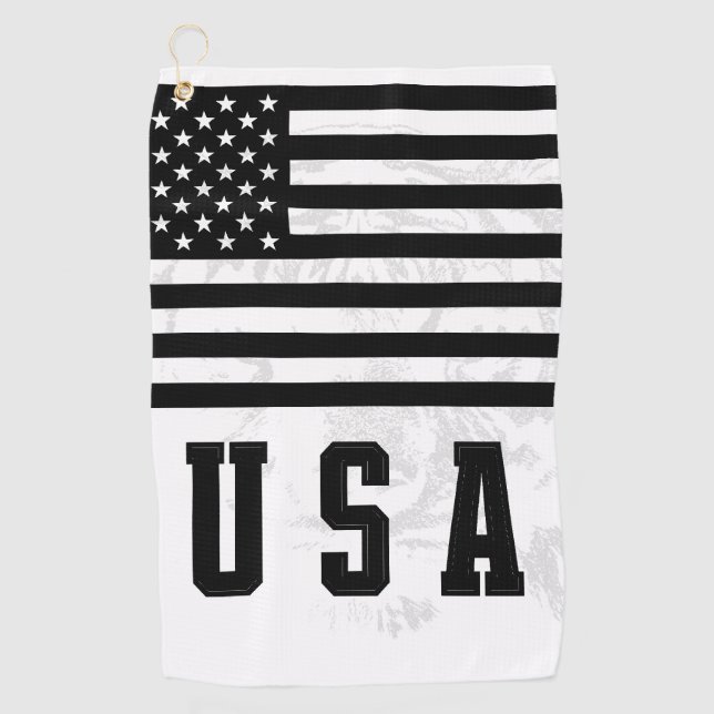 Serviette de golf drapeau américain (Devant)