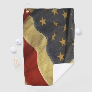 Serviette De Golf Drapeau américain affligé