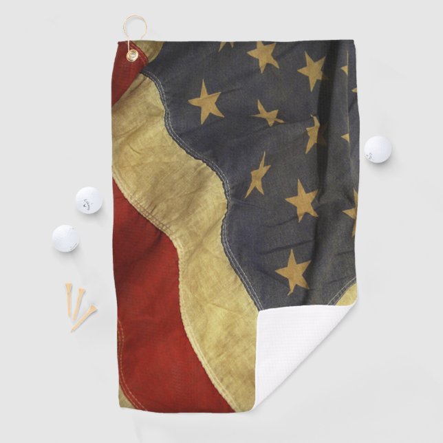 Serviette De Golf Drapeau américain affligé (En situation)