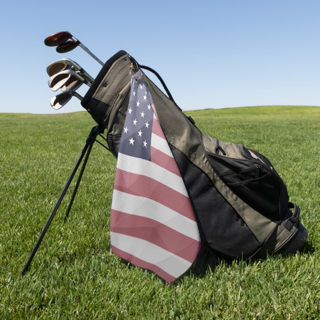 Serviette De Golf Drapeau américain Rouge Blanc Bleu Amérique Mesh g (Vert)