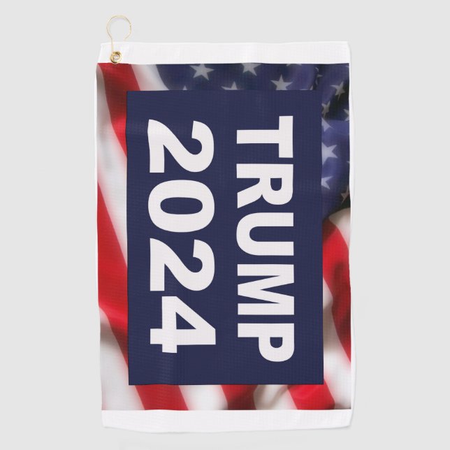 Serviette De Golf Drapeau américain Trump 2024 (Devant)