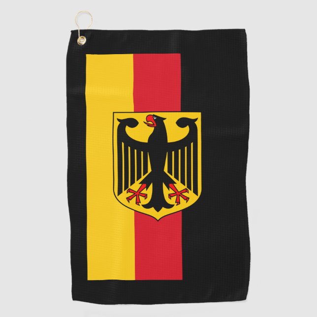 Serviette De Golf Drapeau/armoiries de l'Allemagne (Devant)