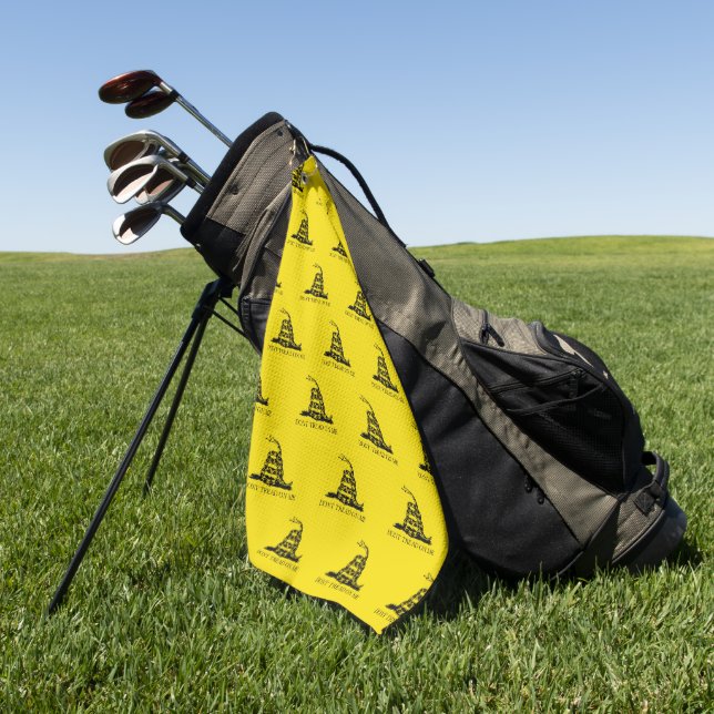 Serviette De Golf Drapeau au serpent à sonnette de Gadsden : Guerre  (Vert)
