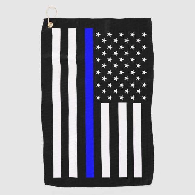 Serviette De Golf Drapeau bleu mince (Devant)