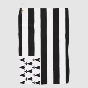 Serviette De Golf Drapeau breton (Gwenn-ha-du) Golf Towel