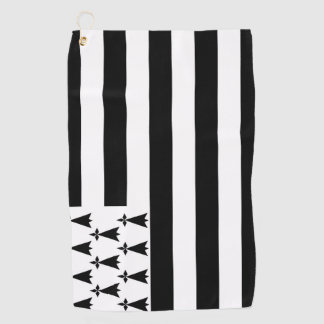 Serviette De Golf Drapeau breton (Gwenn-ha-du) Golf Towel