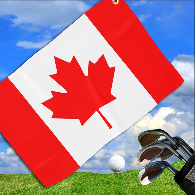 Serviette De Golf Drapeau canadien & golf Canada /sports Ottawa (Créateur téléchargé)