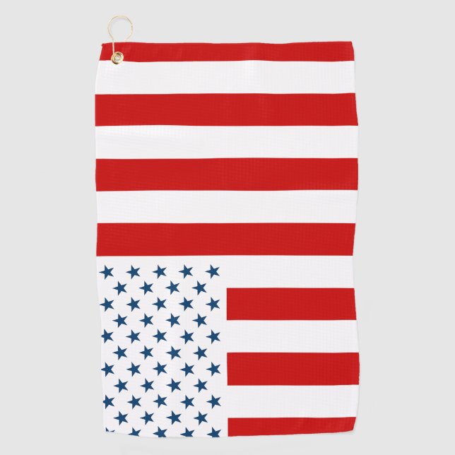 Serviette De Golf Drapeau civil américain de temps de paix (Devant)