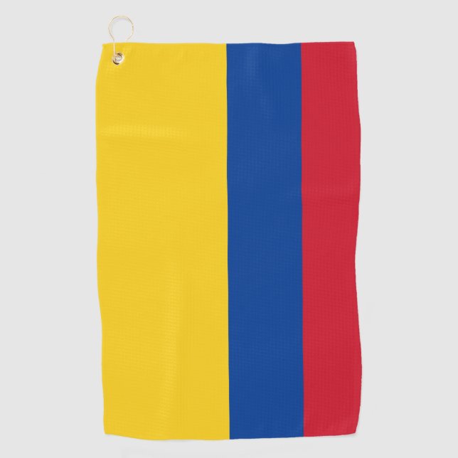 Serviette De Golf Drapeau colombien & vacances de golf en Colombie / (Devant)