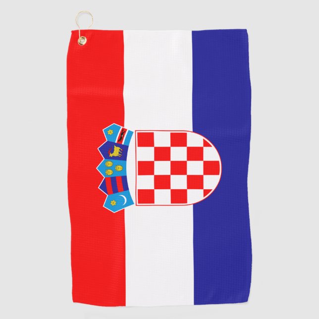 Serviette De Golf Drapeau croate Golf Towel (Devant)