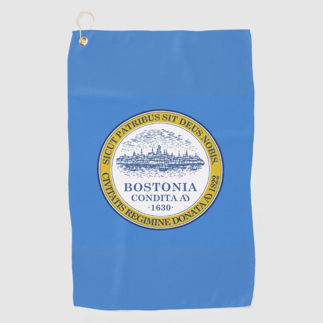 Serviette De Golf Drapeau de Boston, Massachusetts  (Devant)