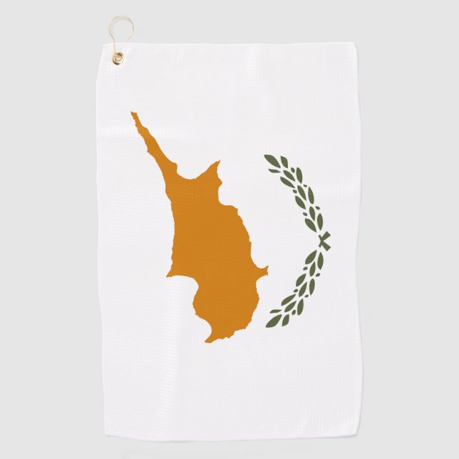 Serviette De Golf Drapeau de Chypre (Devant)