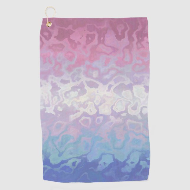 Serviette De Golf Drapeau de fierté bigender tripant ondoyant funky  (Devant)