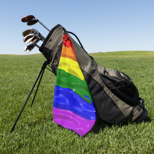 Serviette De Golf Drapeau de fierté de SlipperyJoe's vernis liquide  (Vert)
