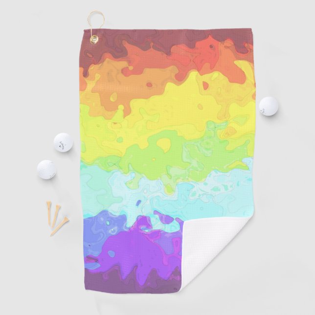 Serviette De Golf Drapeau de fierté Neurogender abstrait     (En situation)