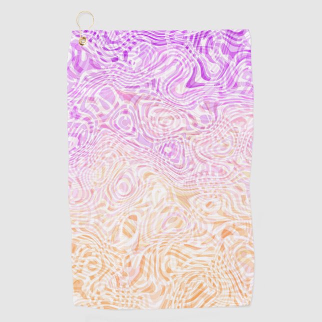 Serviette De Golf Drapeau de fierté Trixic Abstrait Bohème Squiggly  (Devant)