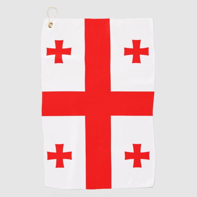 Serviette De Golf Drapeau de Géorgie (Devant)