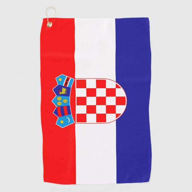Serviette De Golf Drapeau de la Croatie (Devant)