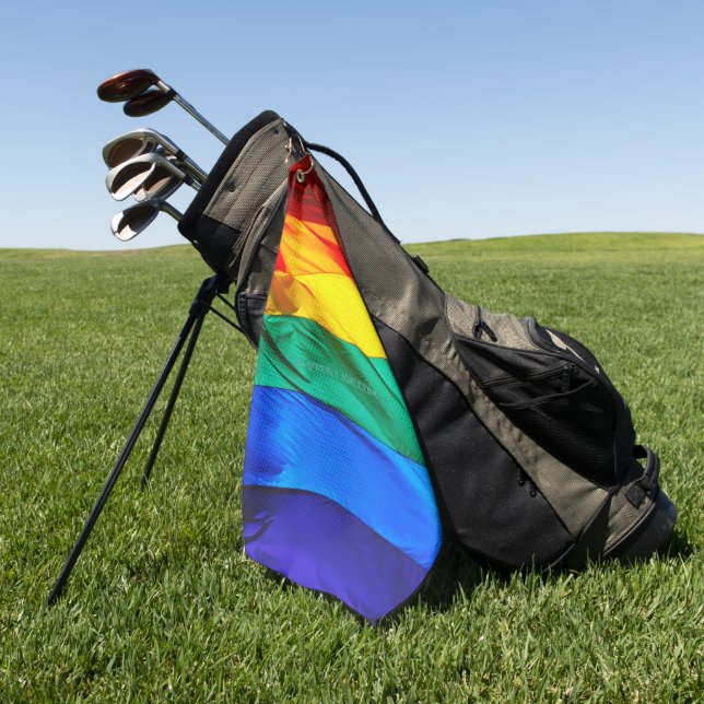 Serviette De Golf Drapeau de la fierté gay de SlipperyJoe's agitant  (Vert)