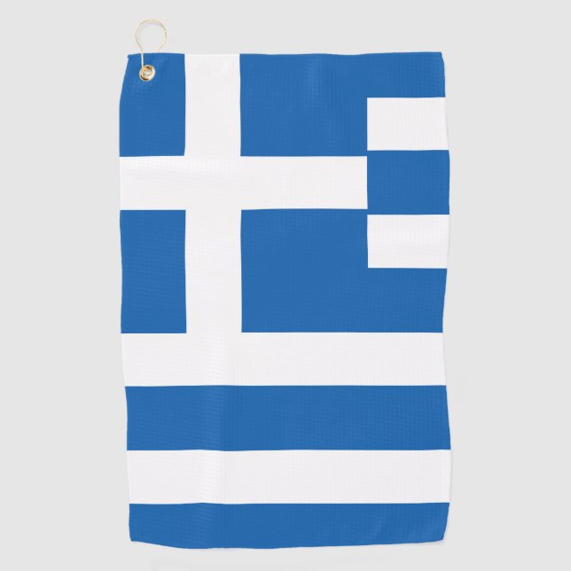 Serviette De Golf Drapeau de la Grèce (Devant)