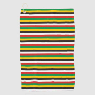 Serviette De Golf drapeau de la guyana dominica rayures pays ligne m