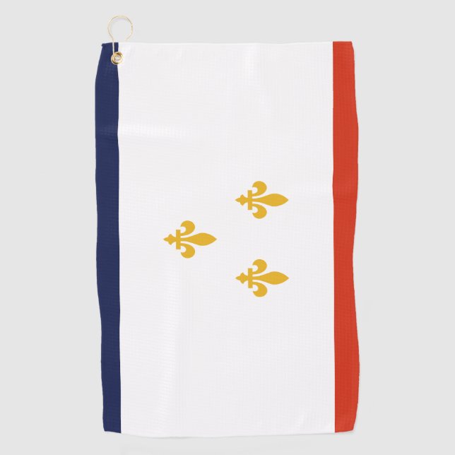 Serviette De Golf Drapeau de La Nouvelle-Orléans (Devant)