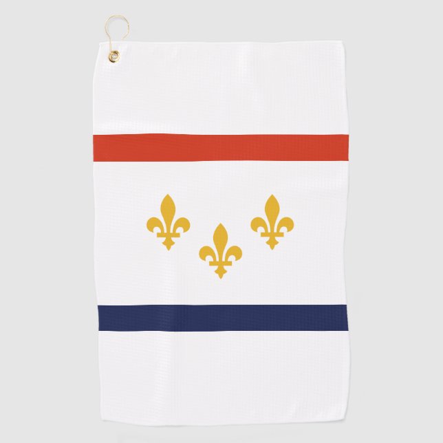 Serviette De Golf Drapeau de la Nouvelle-Orléans, Louisiane (Devant)
