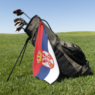 Serviette De Golf drapeau de la Serbie