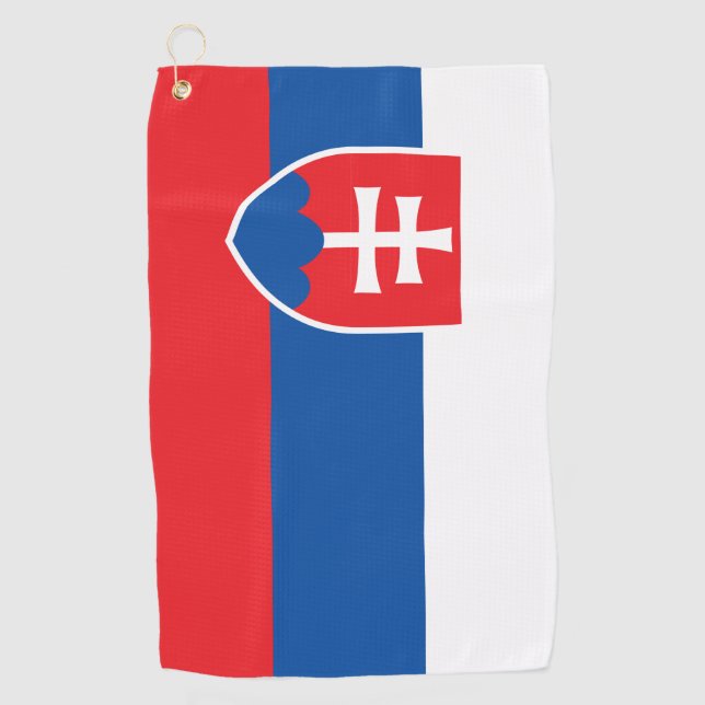 Serviette De Golf Drapeau de la Slovaquie (Devant)