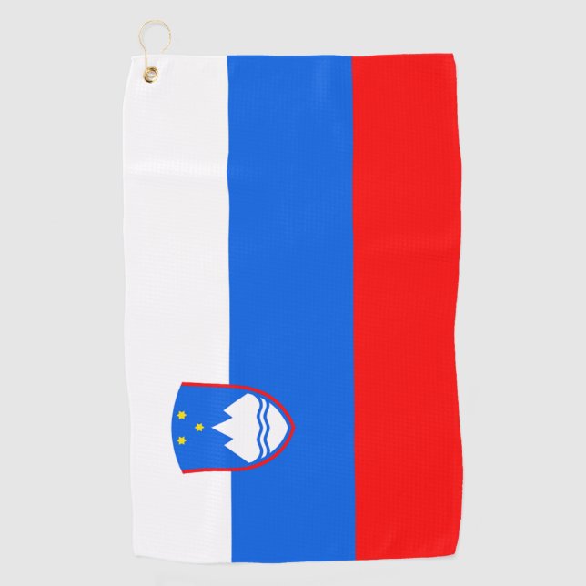 Serviette De Golf Drapeau de la Slovénie (Devant)