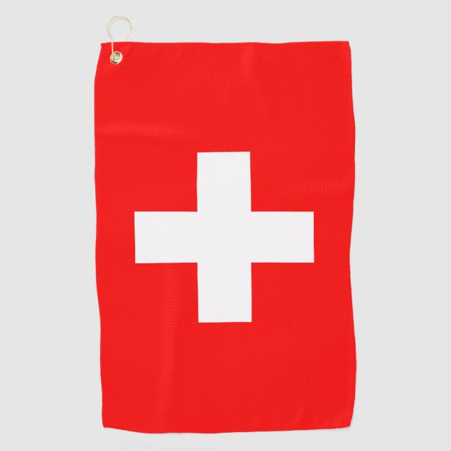 Serviette De Golf Drapeau de la Suisse (Devant)