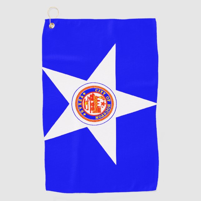 Serviette De Golf Drapeau de la ville de Houston, Texas Golf Towel (Devant)