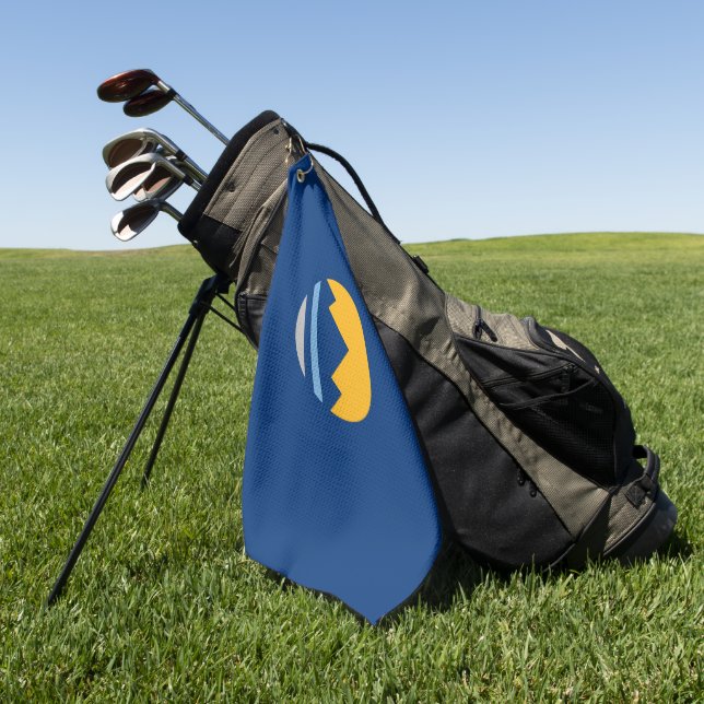 Serviette De Golf Drapeau de la ville de Reno (Nevada) (Vert)