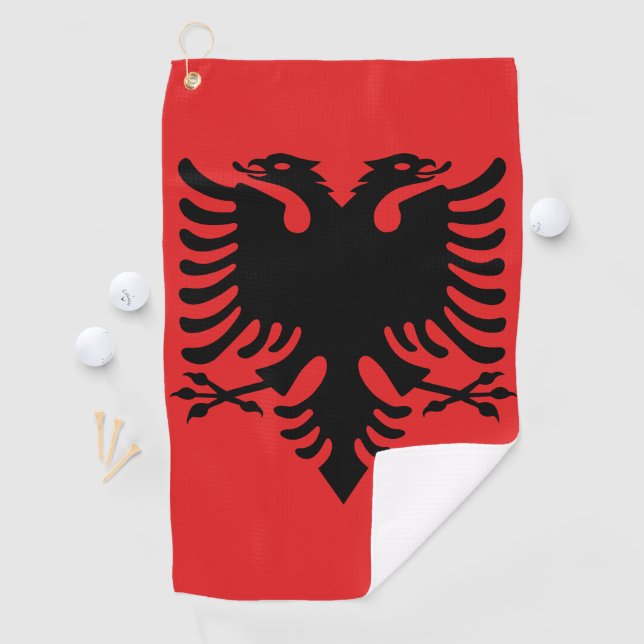 Serviette De Golf Drapeau de l'Albanie (En situation)