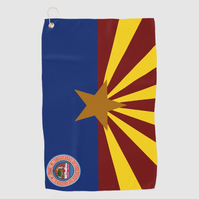 Serviette De Golf Drapeau de l'Arizona (Devant)