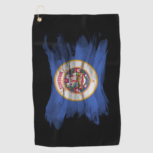 Serviette De Golf Drapeau de l'état du Minnesota brac, Drapeau du Mi (Devant)