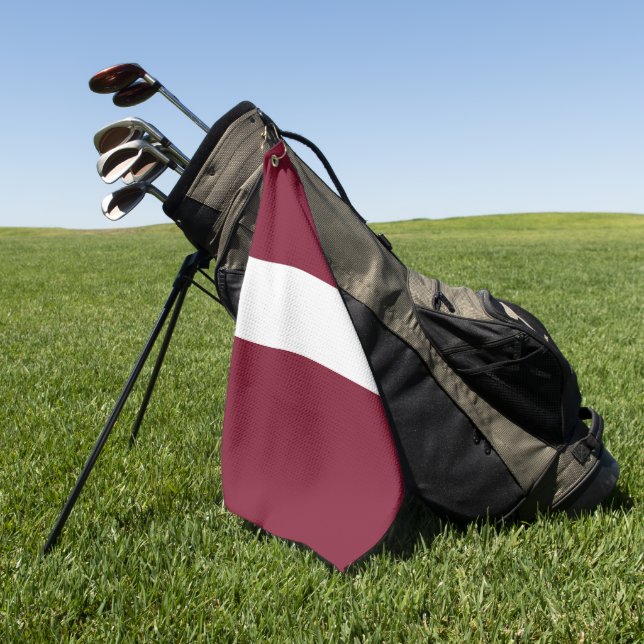 Serviette De Golf Drapeau de Lettonie (Vert)